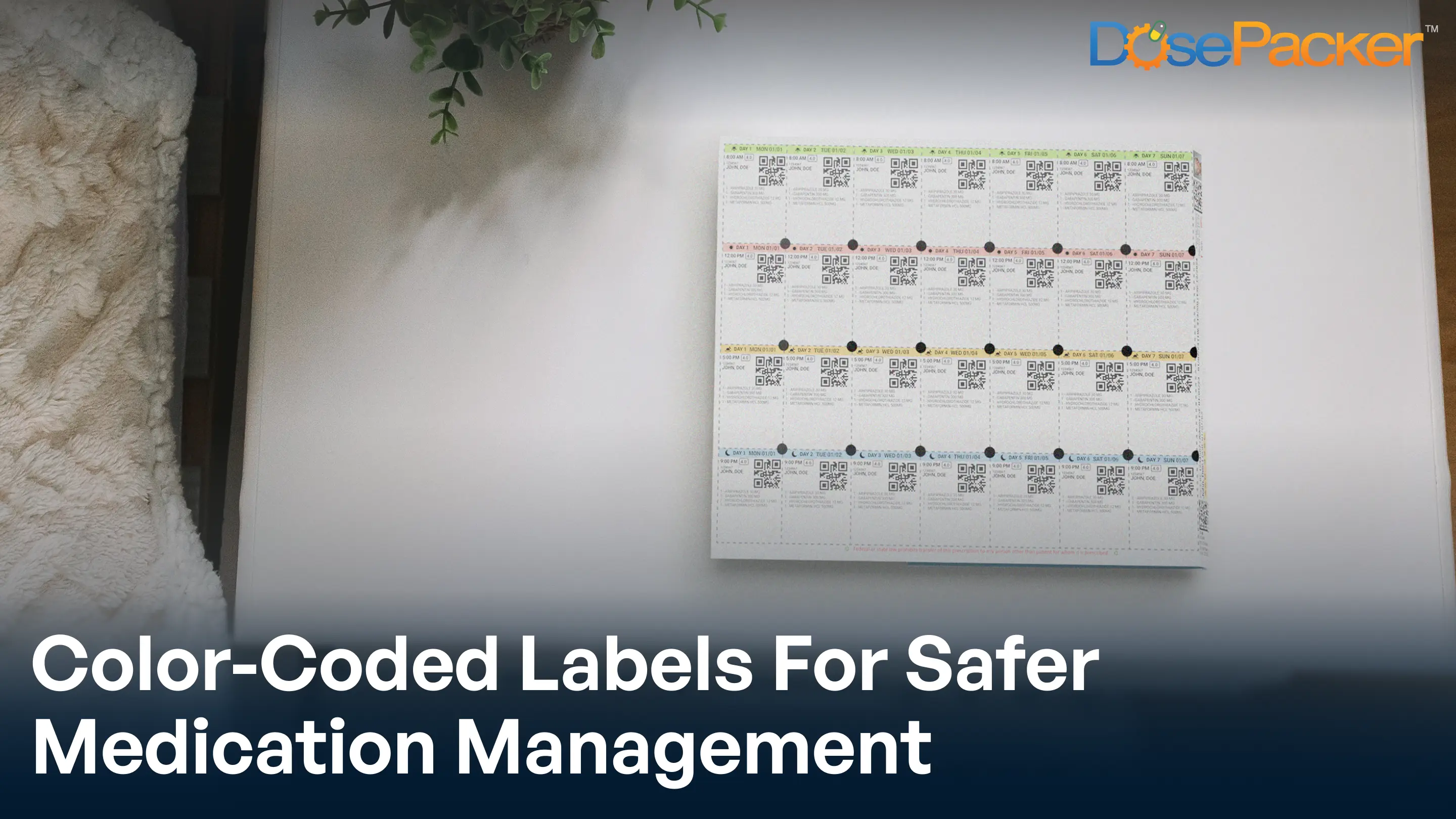 color - coded labels for safer medication management