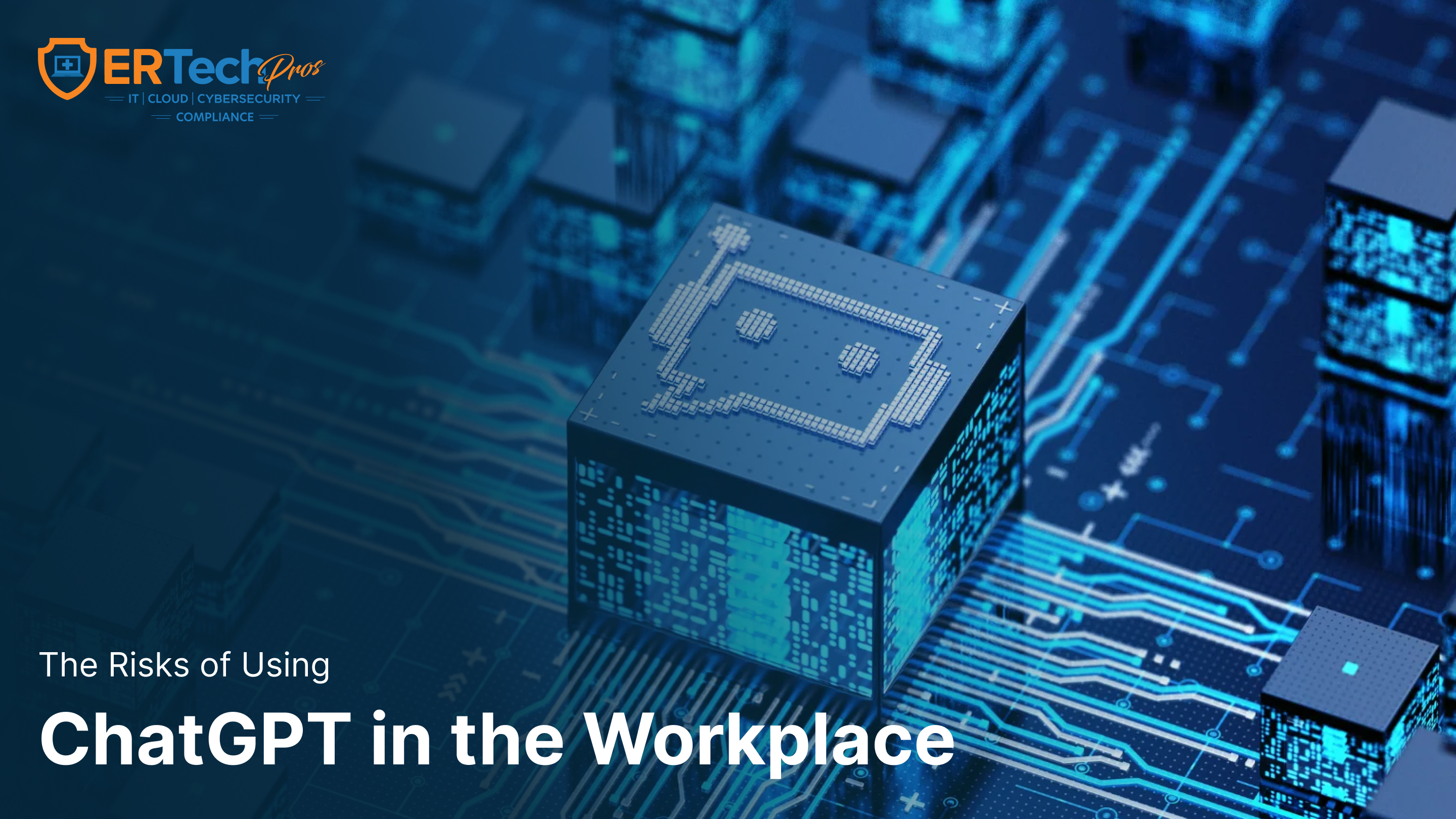 Illustration showing potential risks of using ChatGPT in the workplace