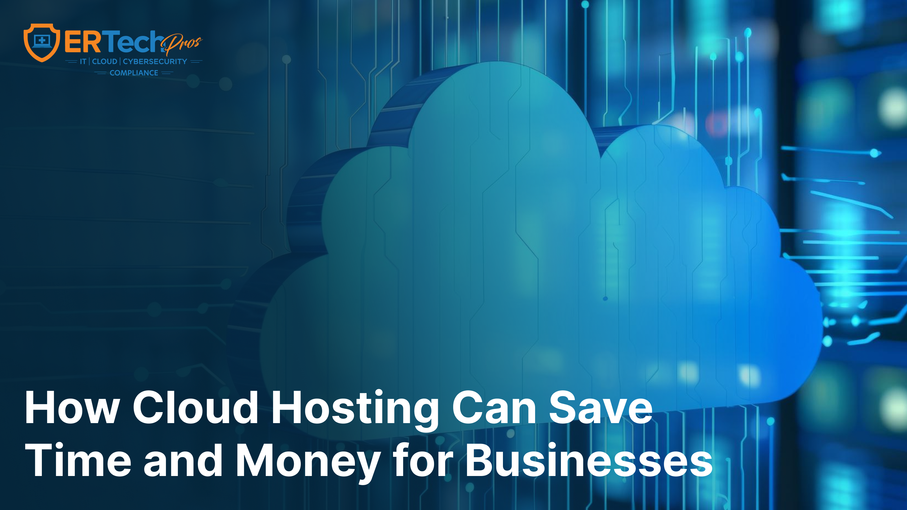 Cloud hosting infrastructure with secure data storage and scalable business technology network