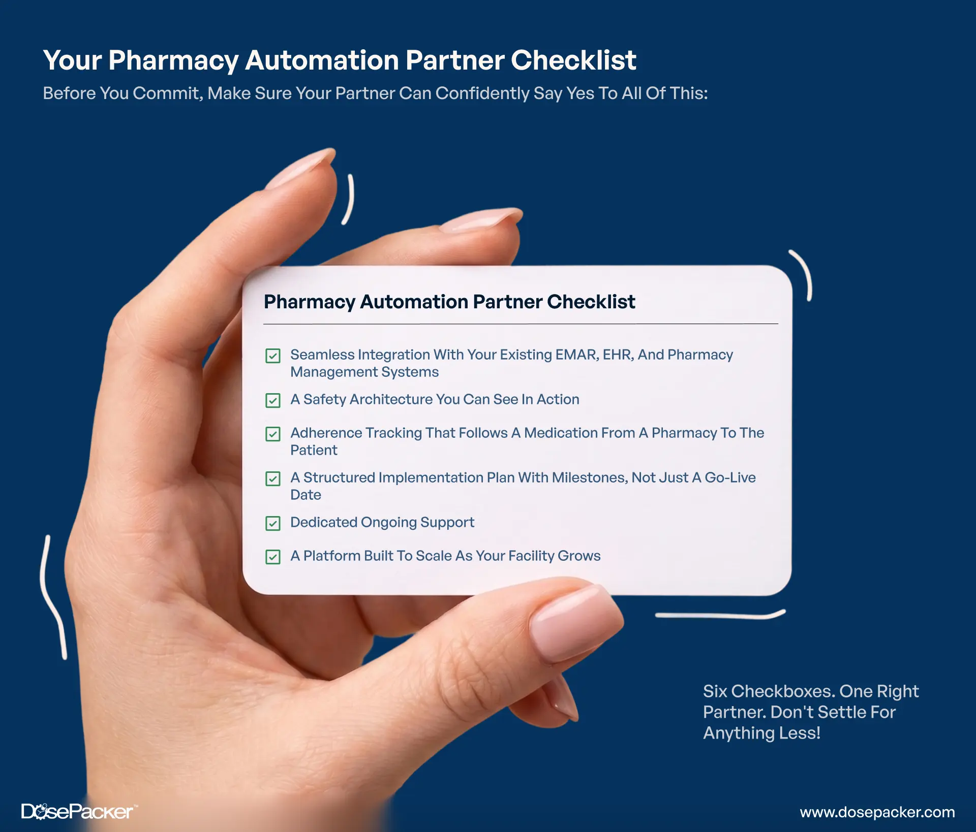 Your Pharmacy Automation Partner Checklist
