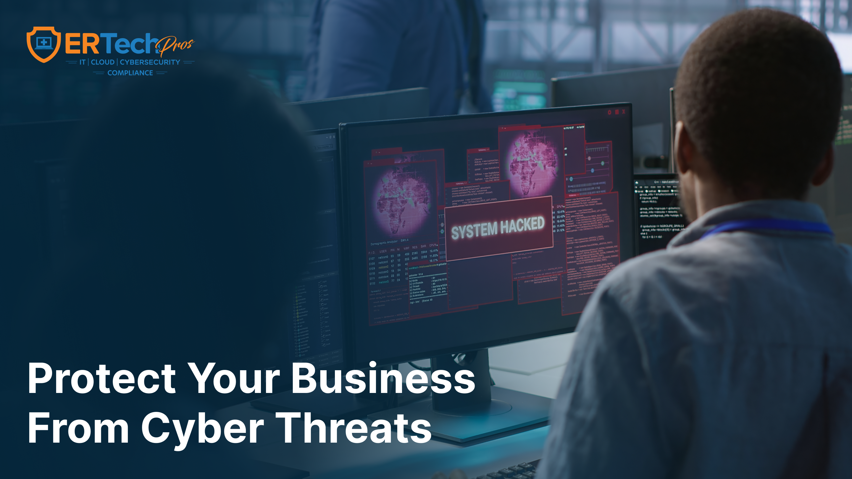A cybersecurity expert strengthens network security with advanced tools to safeguard business data from online threats.